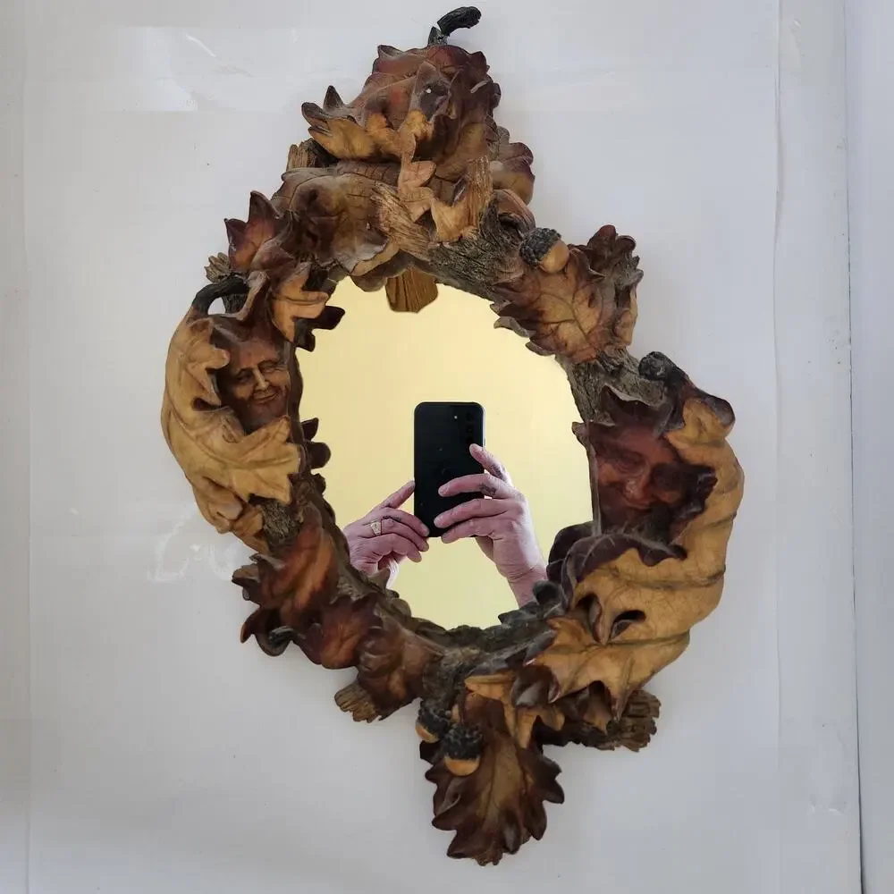 1997 Oak, acorn resin mirror 19x11